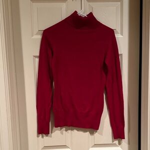 Women's Red Turtleneck Sweater
